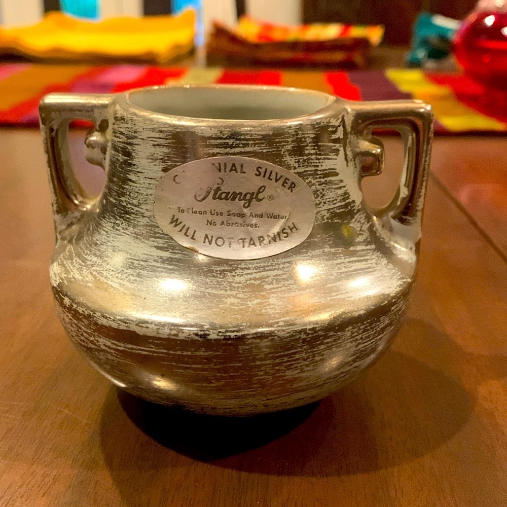 Stangl Colonial Silver Ceramic Jar